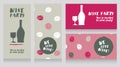 Four posters for wine party